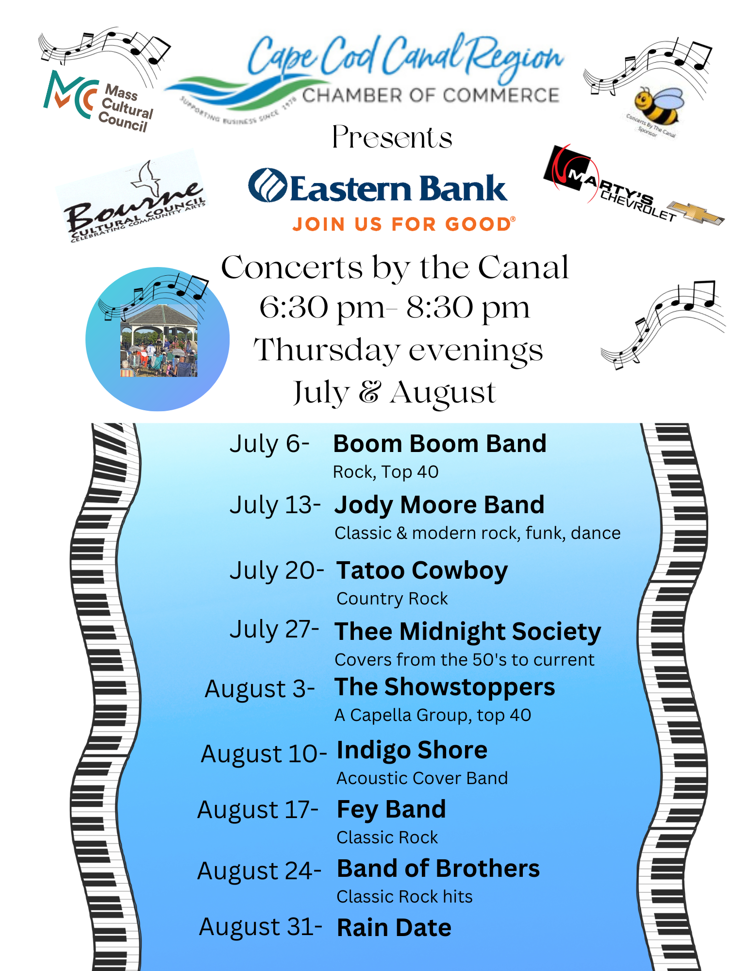 Concerts by the Canal Cape Cod Canal Region Chamber of Commerce